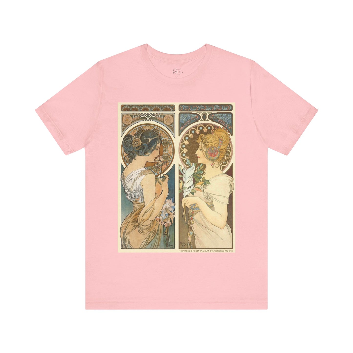 "Primrose & Feather, 1899, Alphonse Mucha" T-Shirt