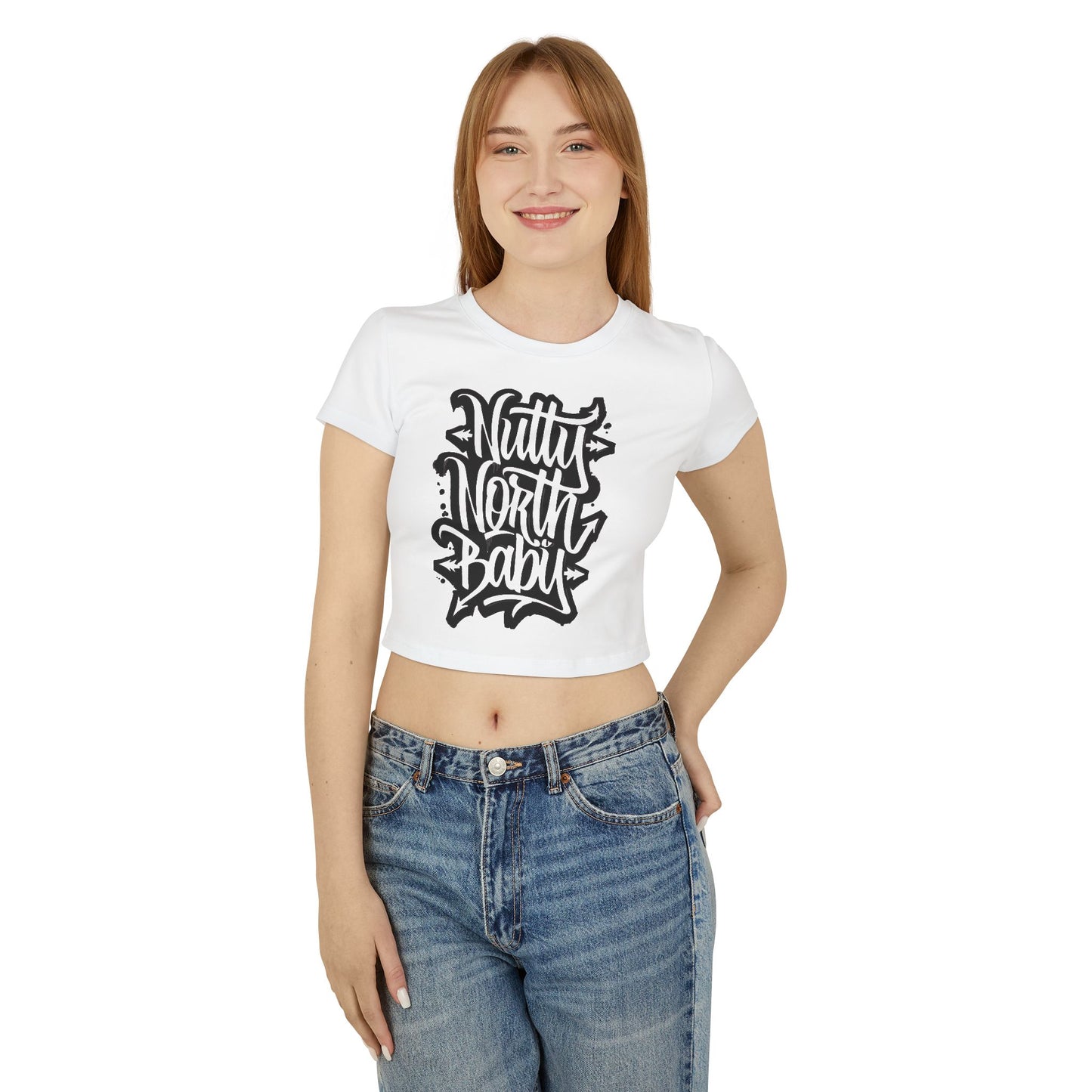Crop Tee - 'Nitty North Baby' Street Style Graphic Women's Tee