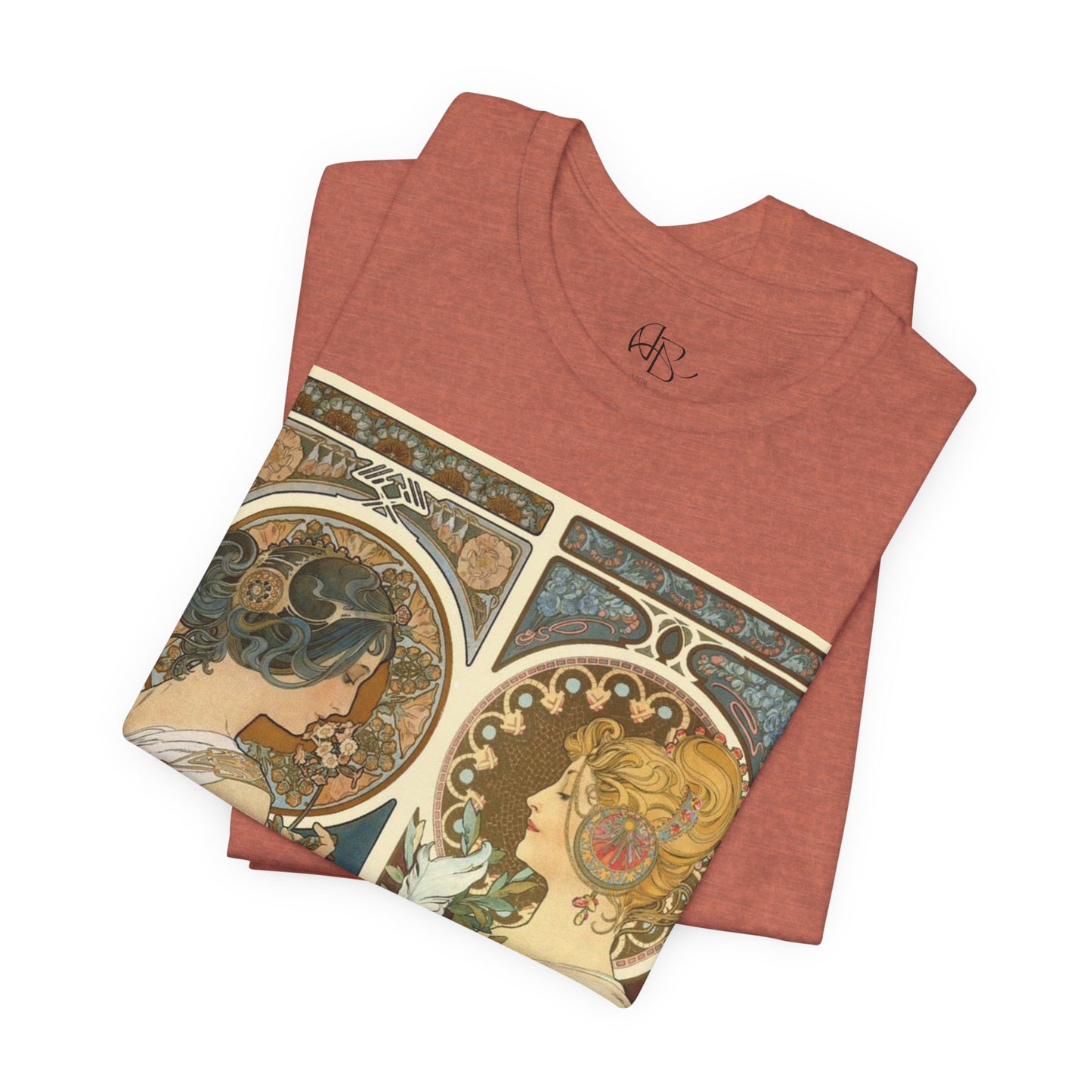 "Primrose & Feather, 1899, Alphonse Mucha" T-Shirt
