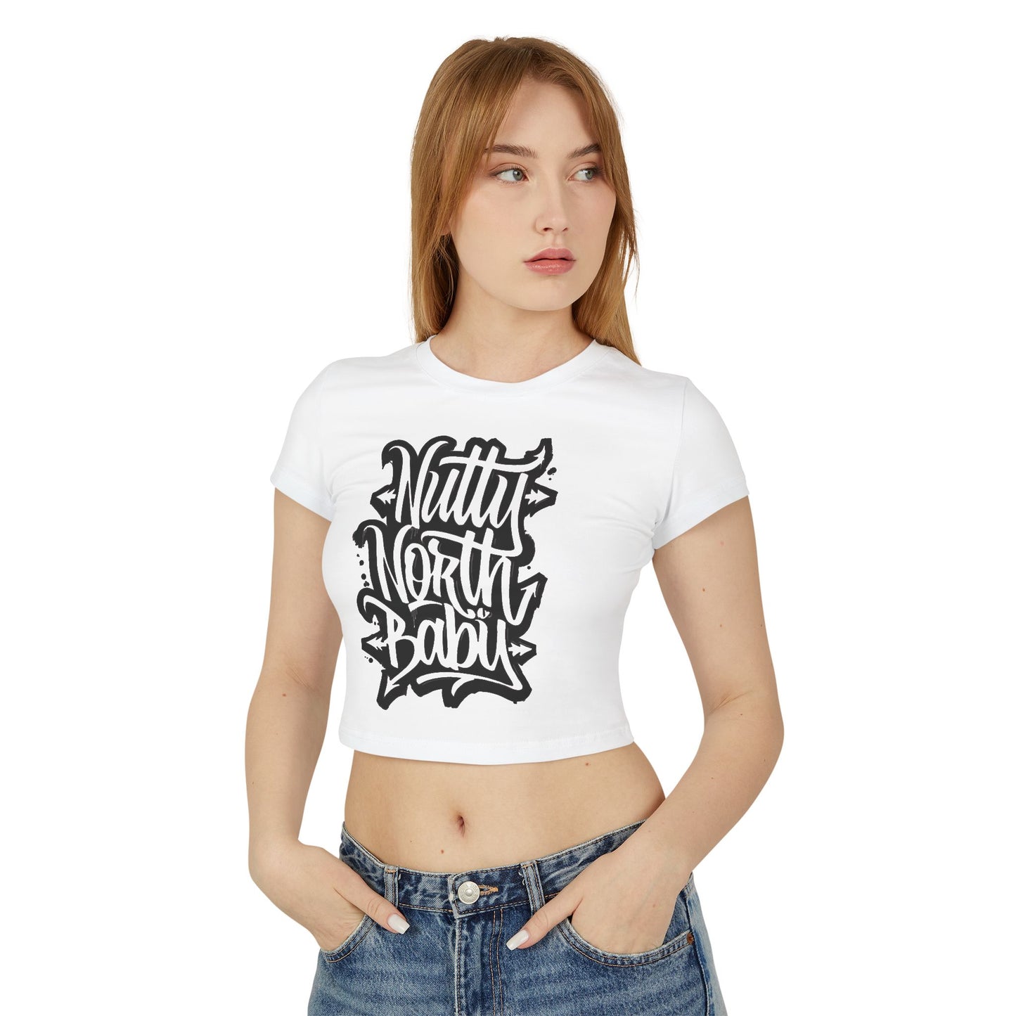 Crop Tee - 'Nitty North Baby' Street Style Graphic Women's Tee
