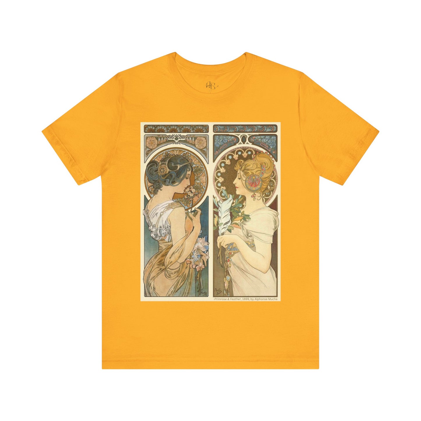 "Primrose & Feather, 1899, Alphonse Mucha" T-Shirt