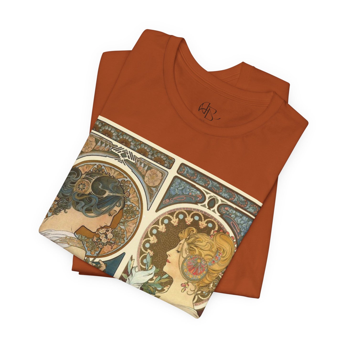 "Primrose & Feather, 1899, Alphonse Mucha" T-Shirt