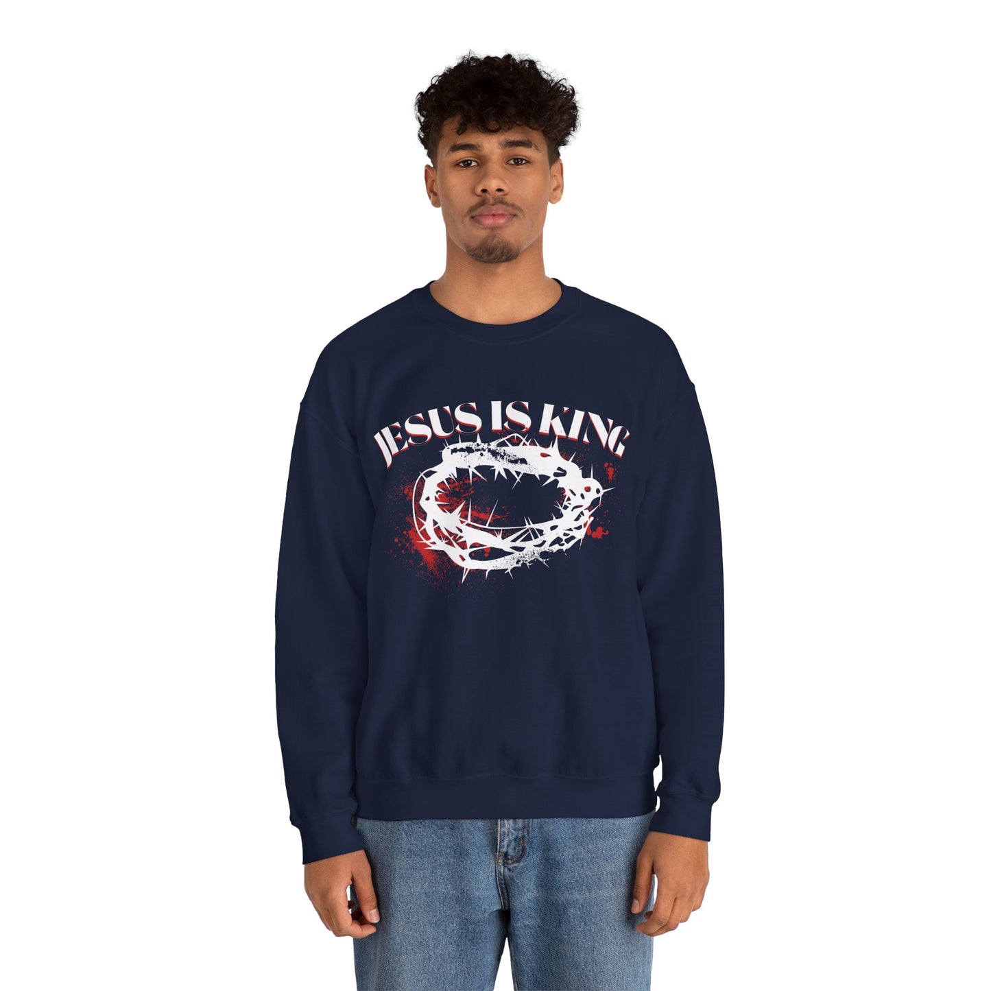 Jesus Skank Crewneck Sweatshirt — Distressed Band-Style Graphic