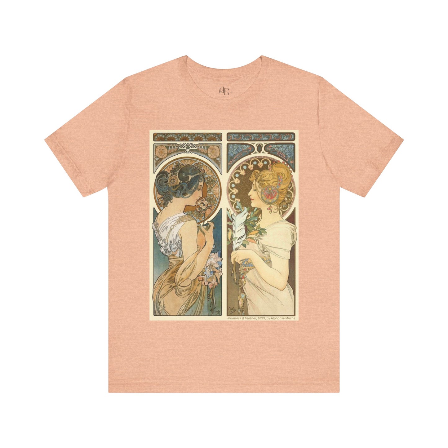 "Primrose & Feather, 1899, Alphonse Mucha" T-Shirt
