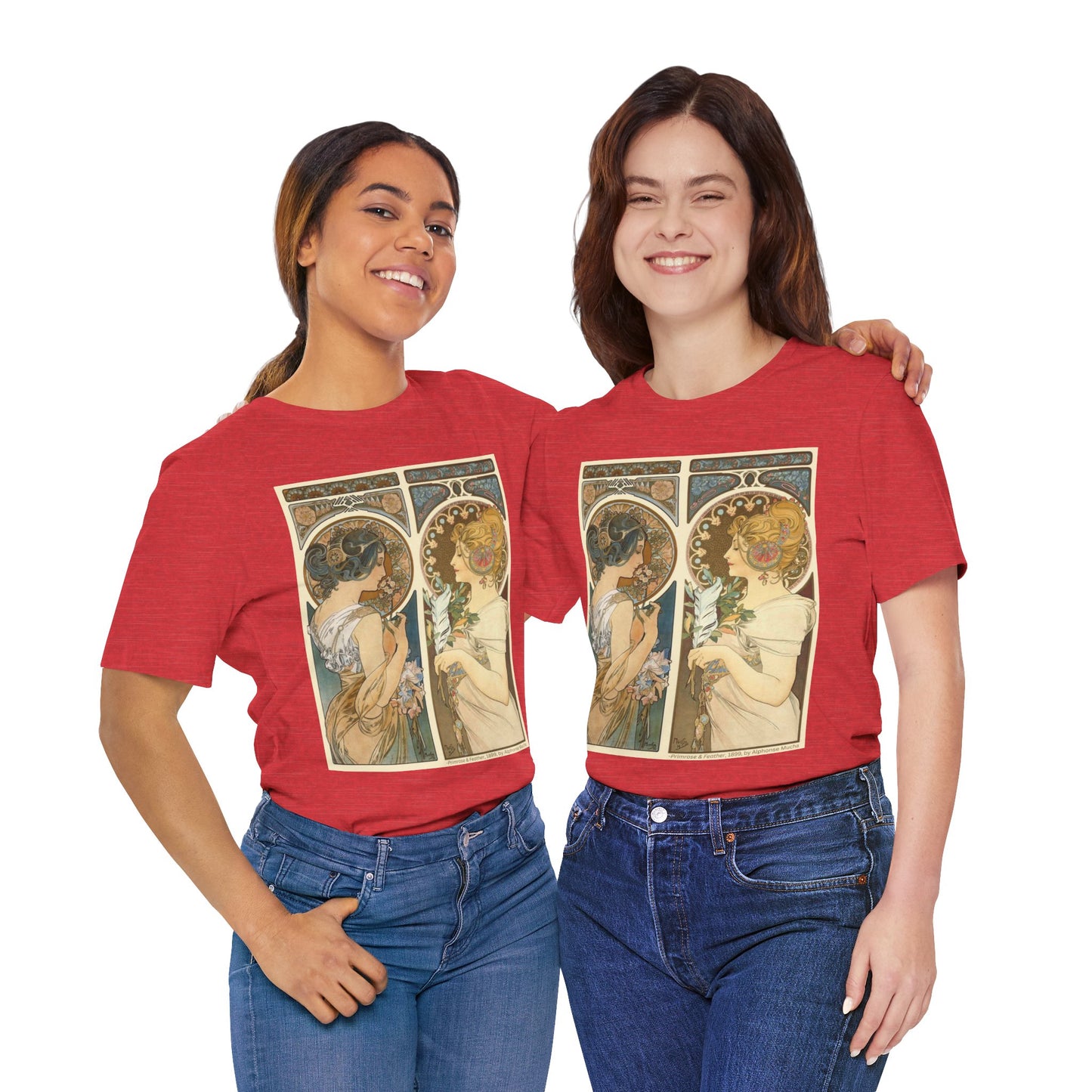 "Primrose & Feather, 1899, Alphonse Mucha" T-Shirt