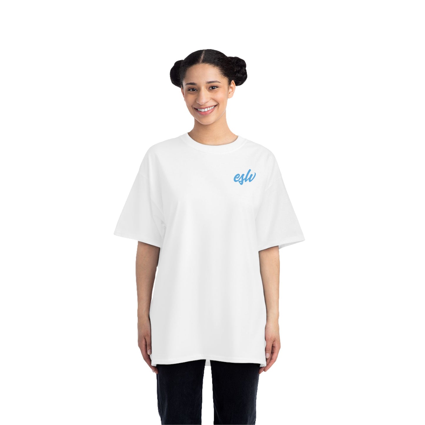 "Beefy-T® ESLV Baby Blue Logo" T-Shirt