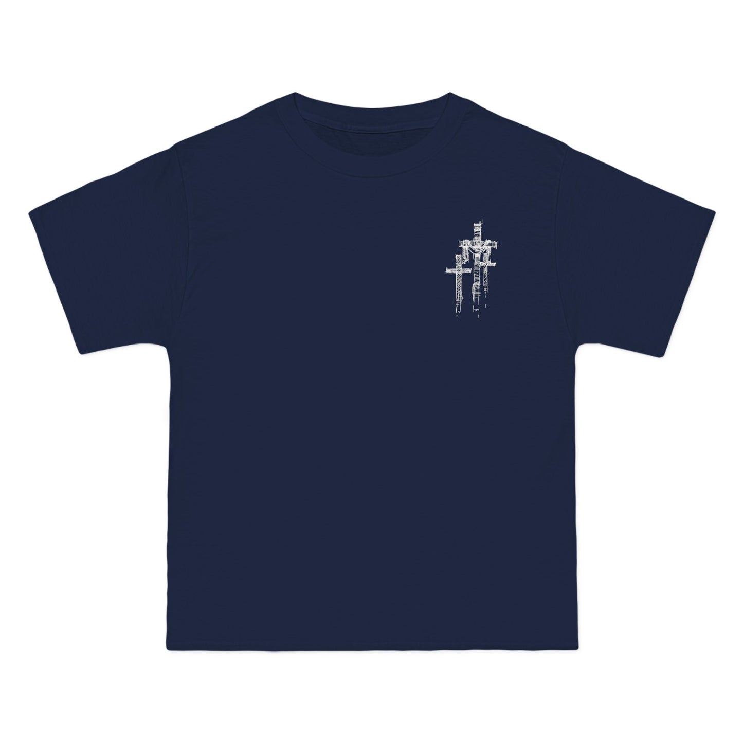 "Beefy-T® 3 Crosses Sketch" T-Shirt