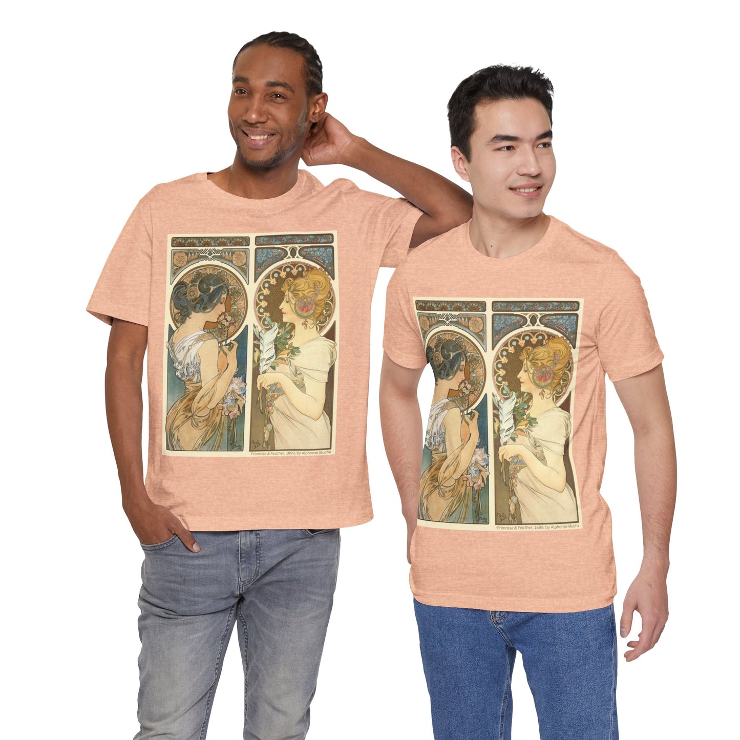 "Primrose & Feather, 1899, Alphonse Mucha" T-Shirt