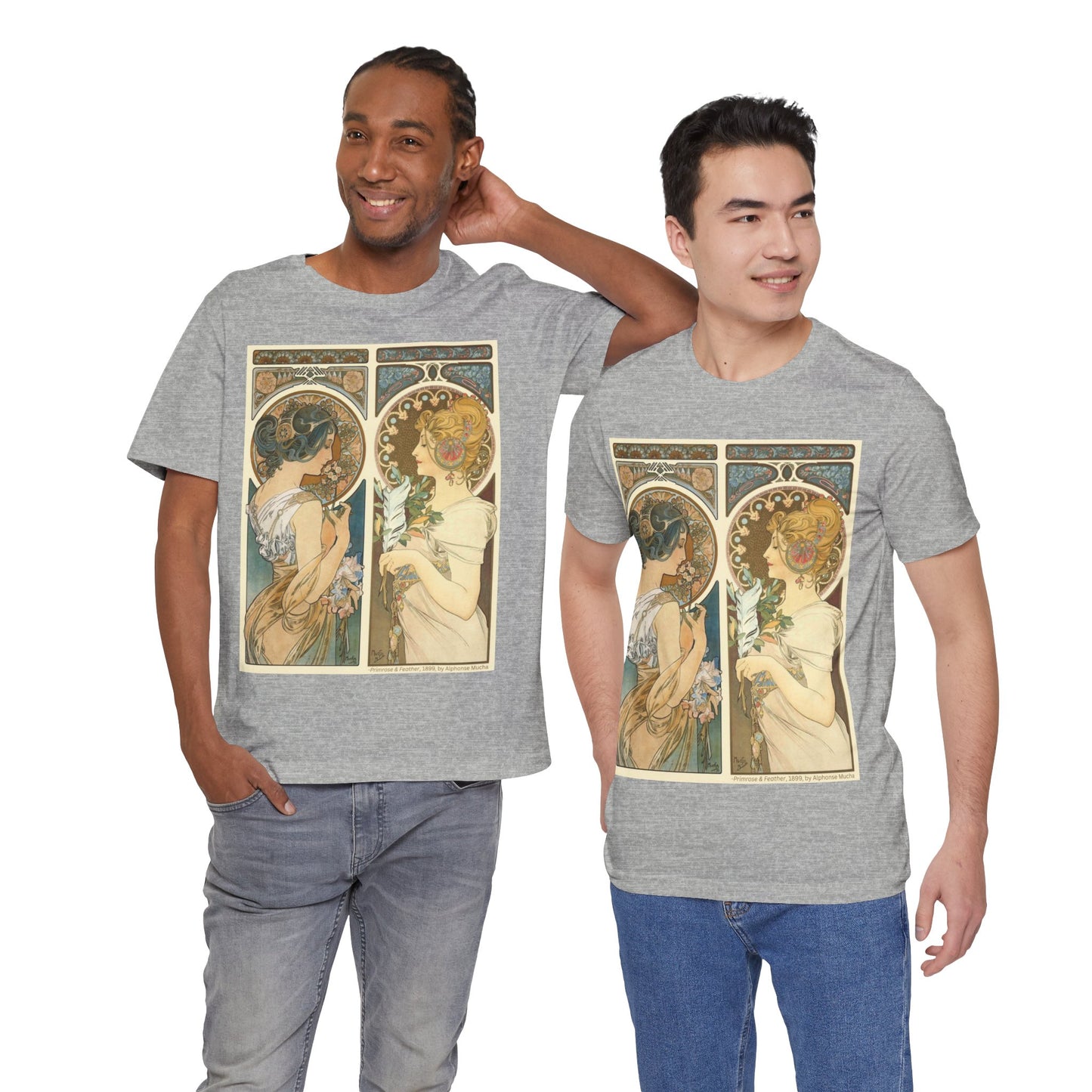 "Primrose & Feather, 1899, Alphonse Mucha" T-Shirt