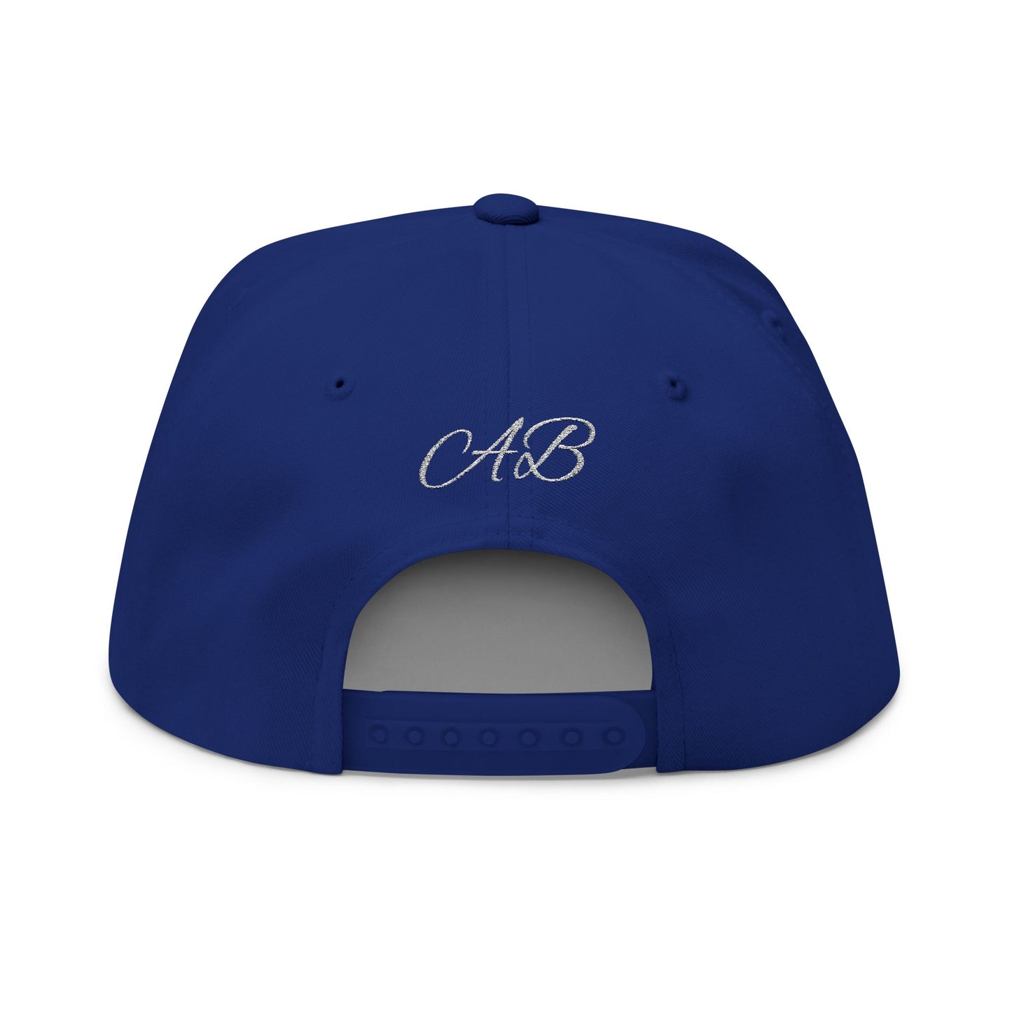 Embroidered Script Flat Bill Cap — Personalized Monogram Snapback