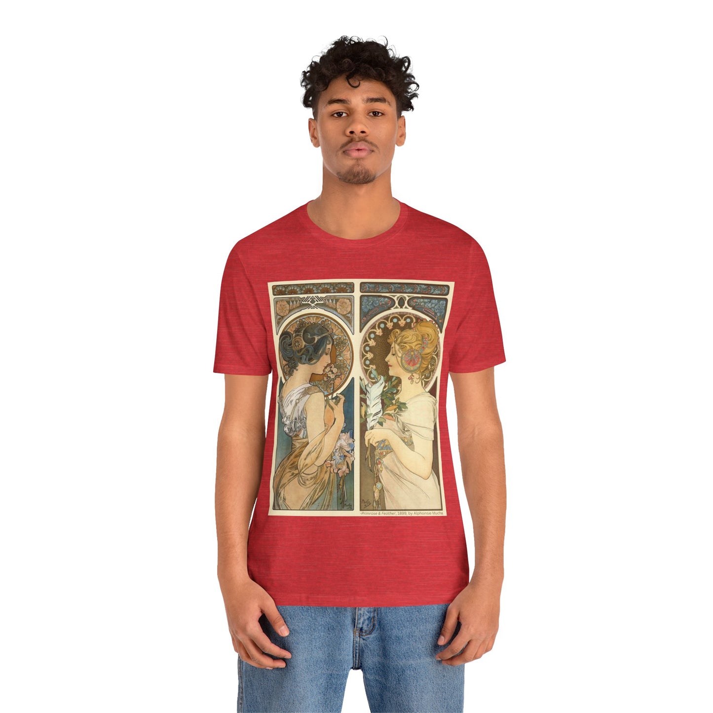 "Primrose & Feather, 1899, Alphonse Mucha" T-Shirt
