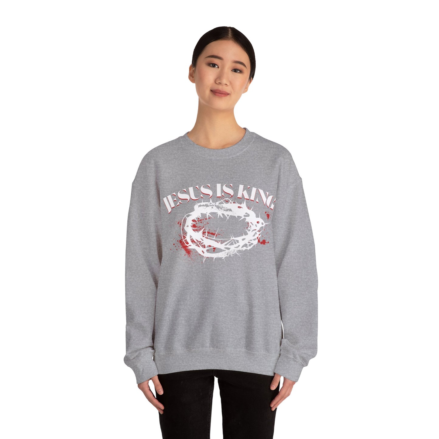 Jesus Skank Crewneck Sweatshirt — Distressed Band-Style Graphic
