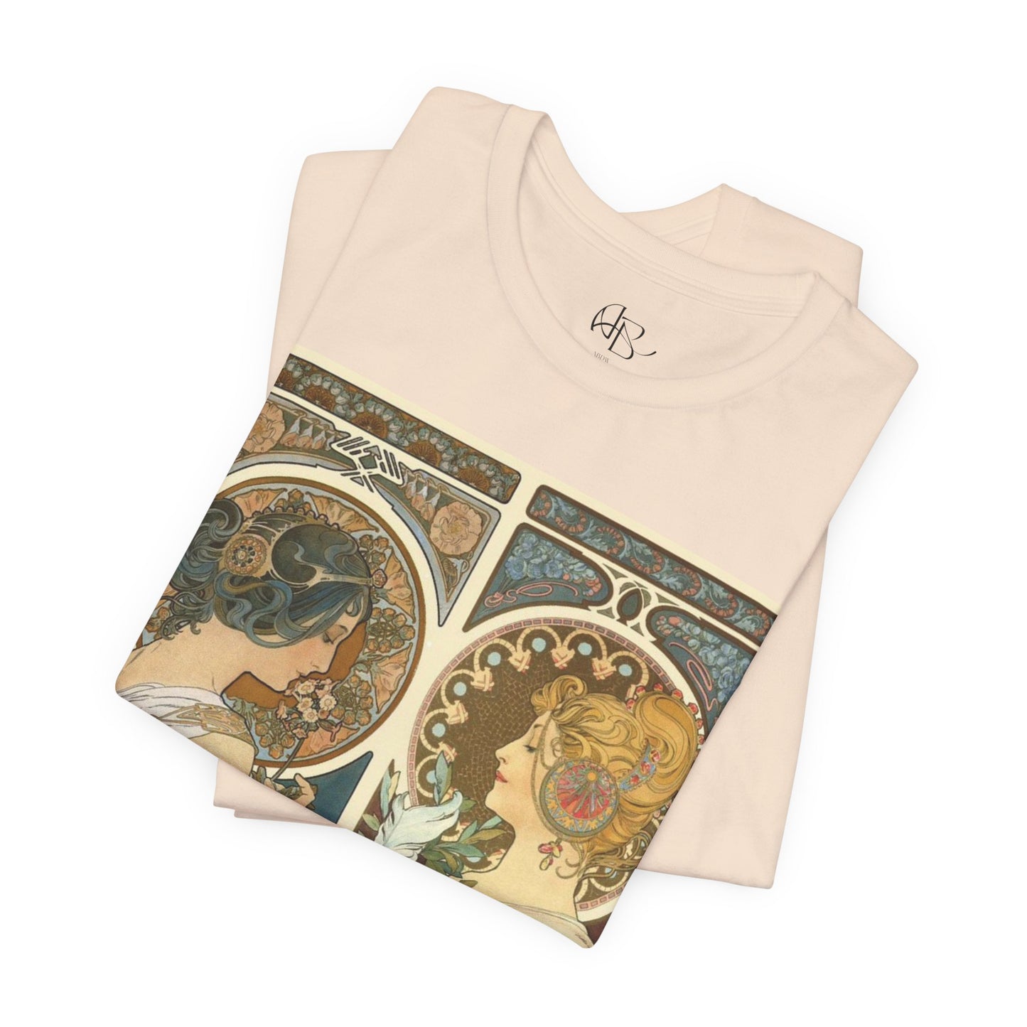 "Primrose & Feather, 1899, Alphonse Mucha" T-Shirt