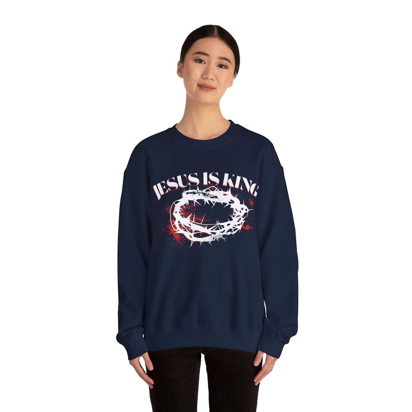 Jesus Skank Crewneck Sweatshirt — Distressed Band-Style Graphic