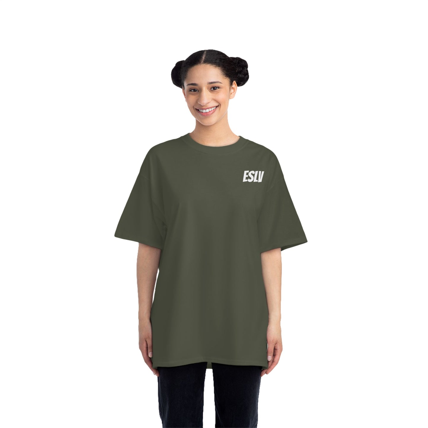 "Beefy-T® ESLV" White Baby Logo T-Shirt