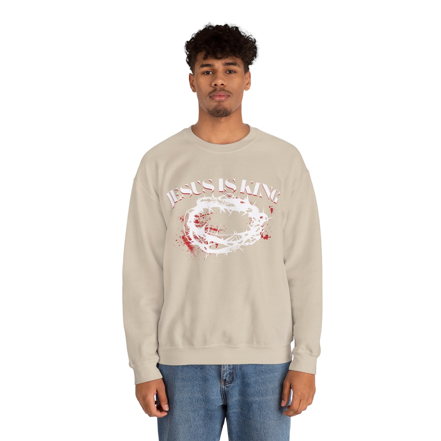 Jesus Skank Crewneck Sweatshirt — Distressed Band-Style Graphic