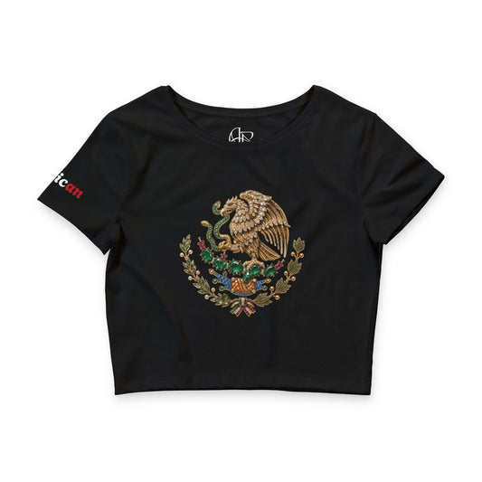 "Mexican Crest" Crop Tee