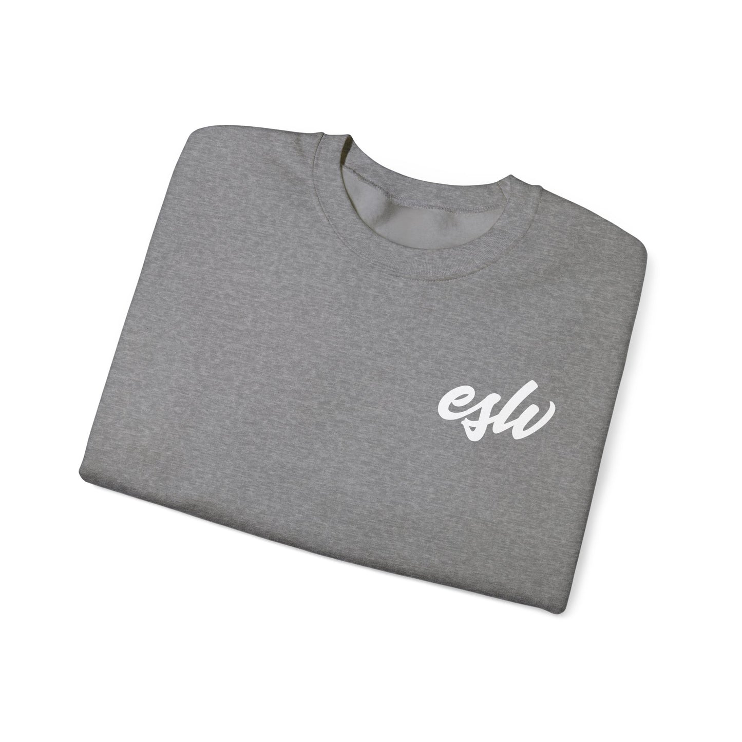 ESW Script Crewneck Sweatshirt — Minimal Logo Black Pullover