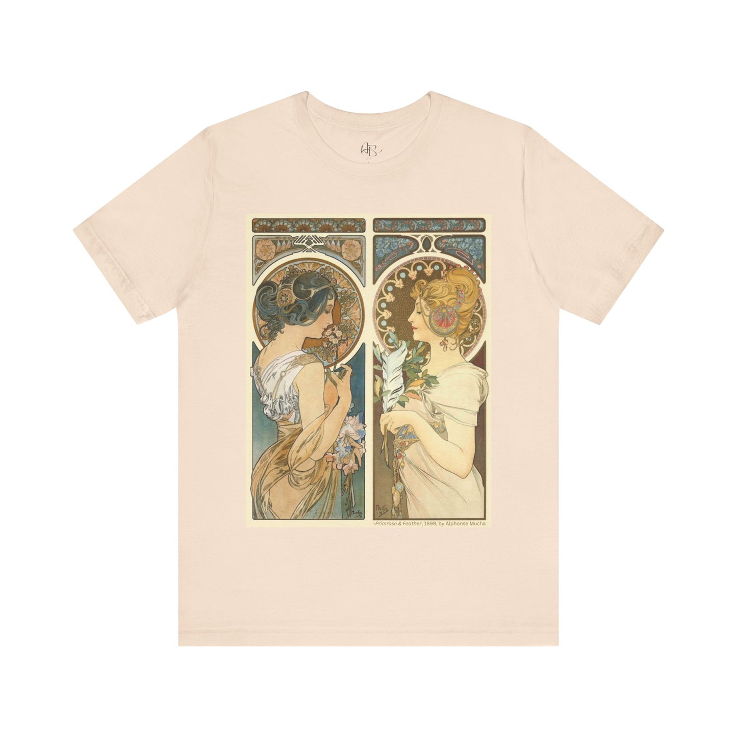 "Primrose & Feather, 1899, Alphonse Mucha" T-Shirt