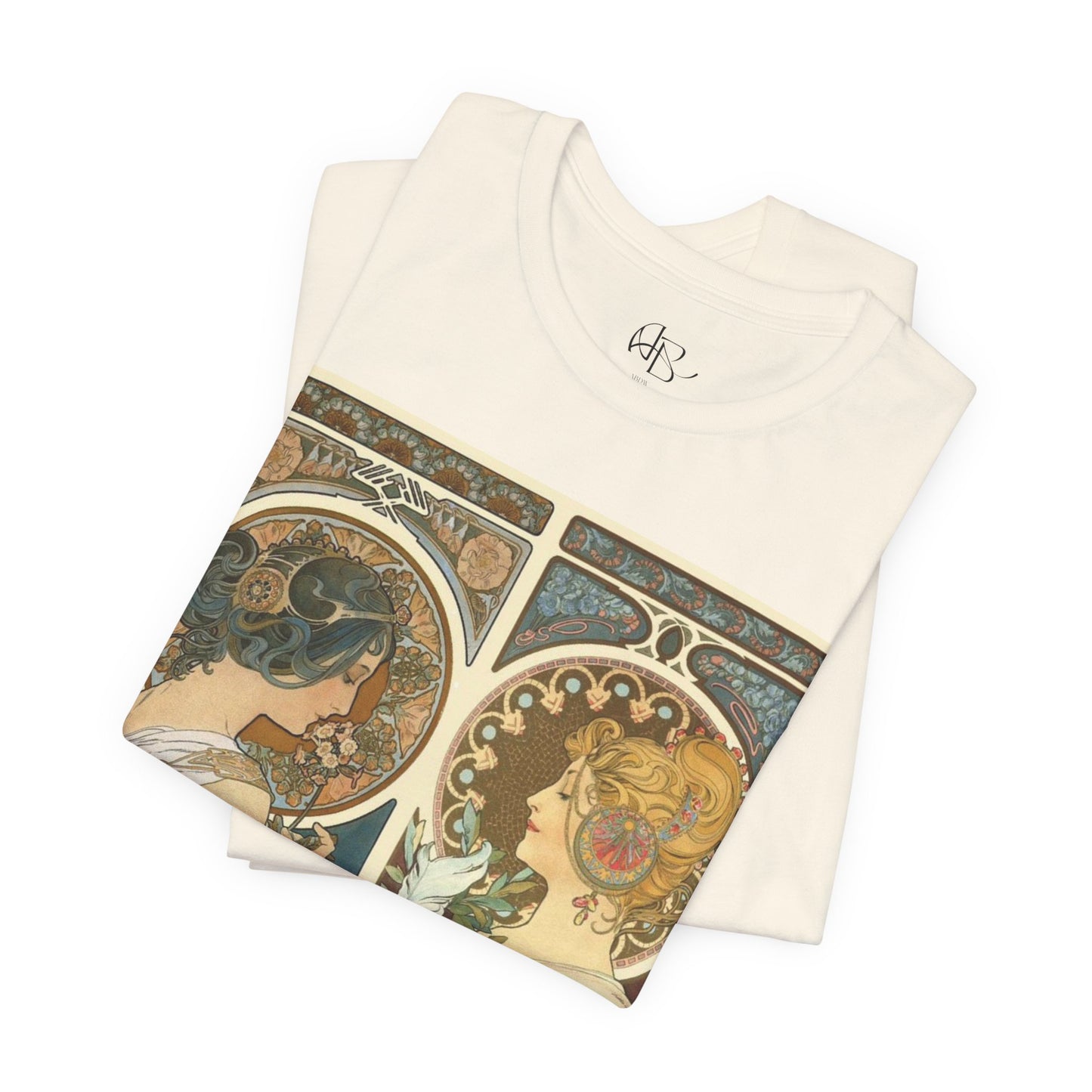 "Primrose & Feather, 1899, Alphonse Mucha" T-Shirt