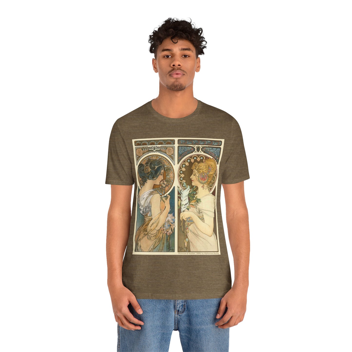 "Primrose & Feather, 1899, Alphonse Mucha" T-Shirt