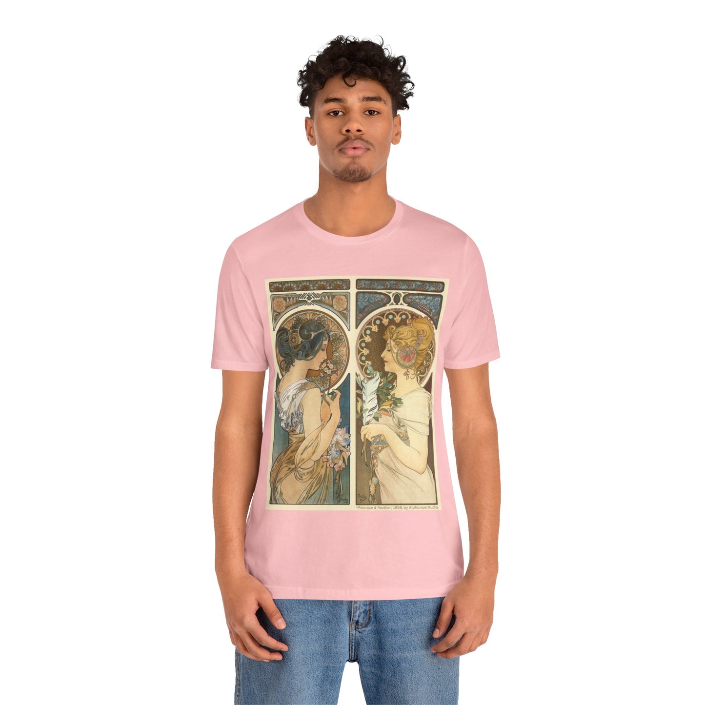 "Primrose & Feather, 1899, Alphonse Mucha" T-Shirt