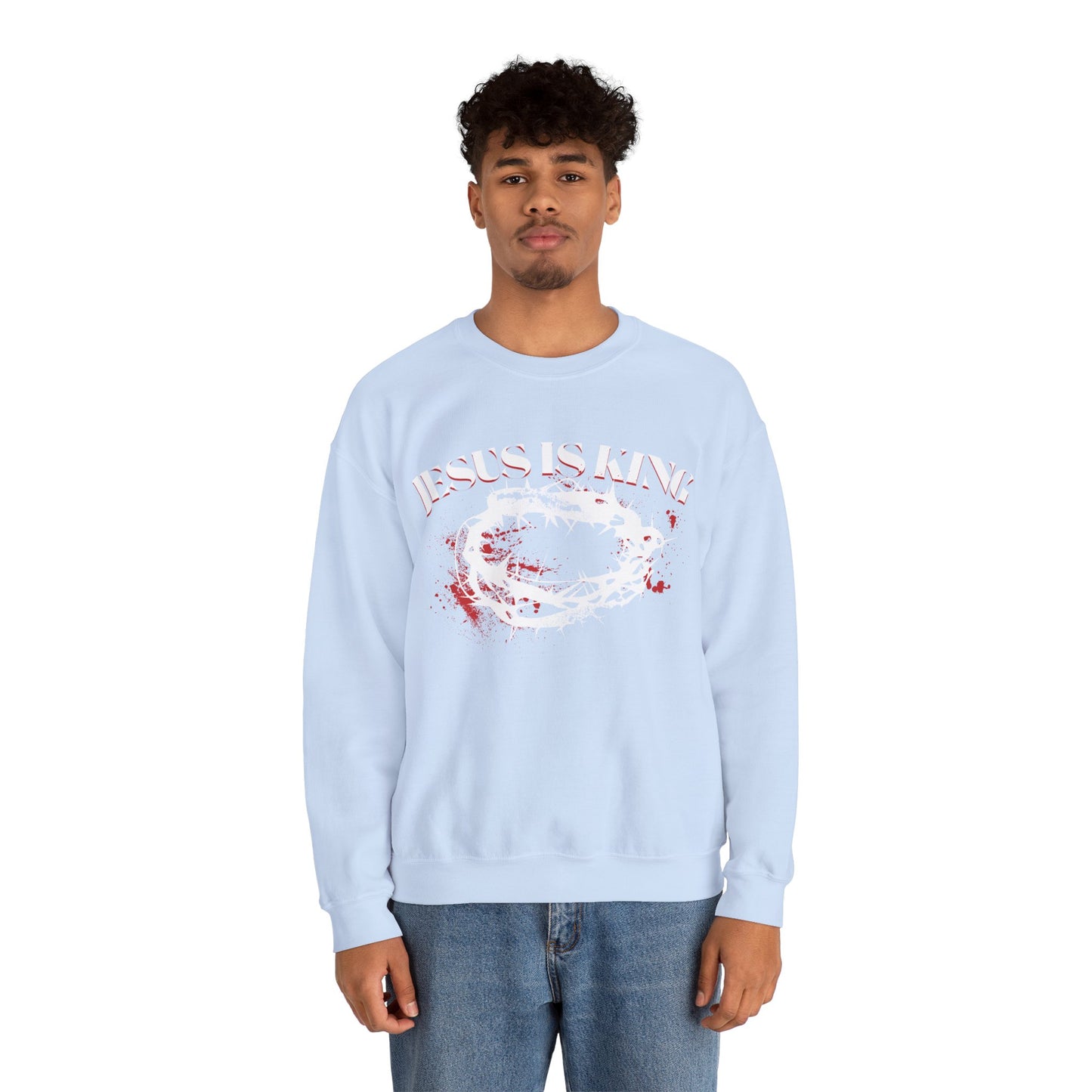 Jesus Skank Crewneck Sweatshirt — Distressed Band-Style Graphic