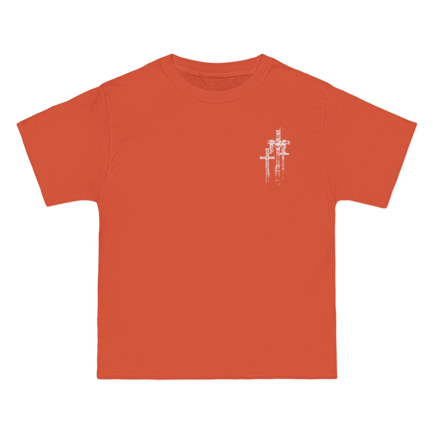 "Beefy-T® 3 Crosses Sketch" T-Shirt