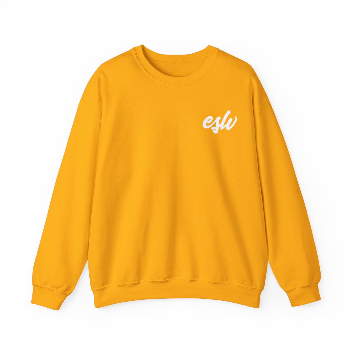 ESW Script Crewneck Sweatshirt — Minimal Logo Black Pullover