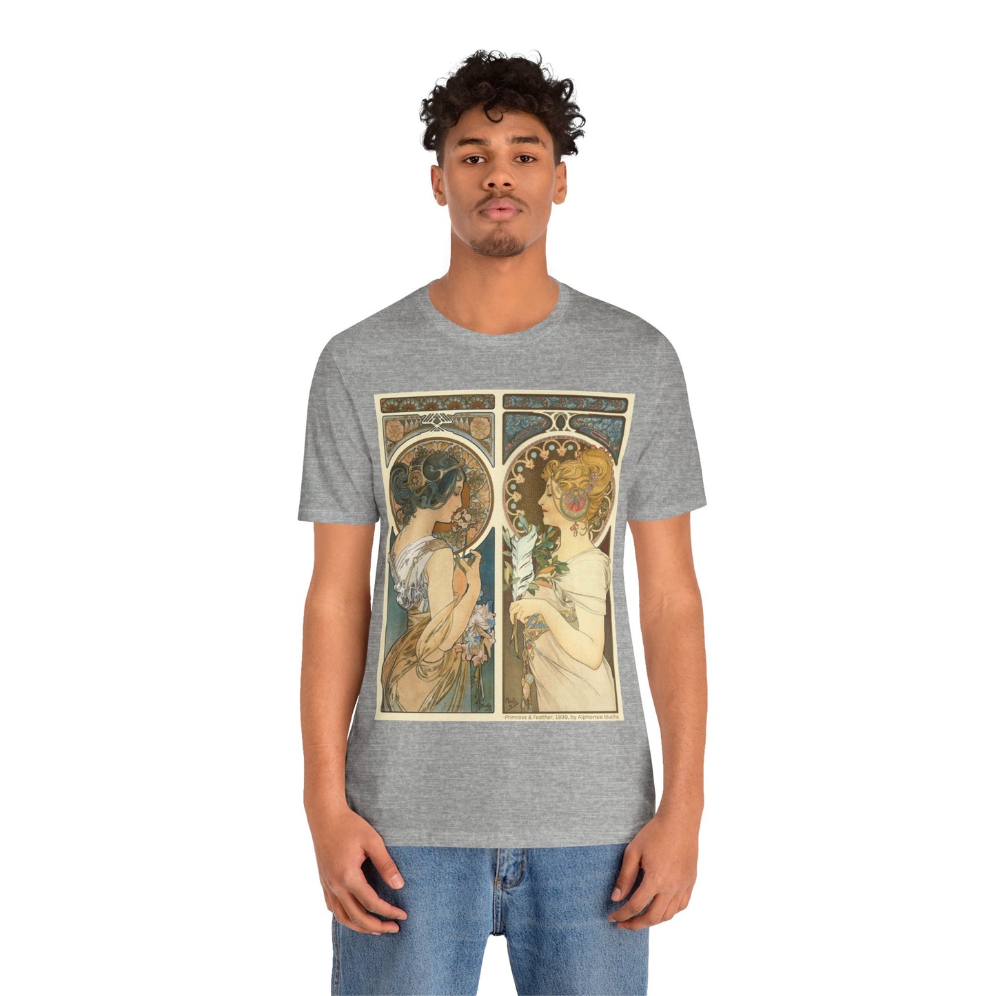 "Primrose & Feather, 1899, Alphonse Mucha" T-Shirt