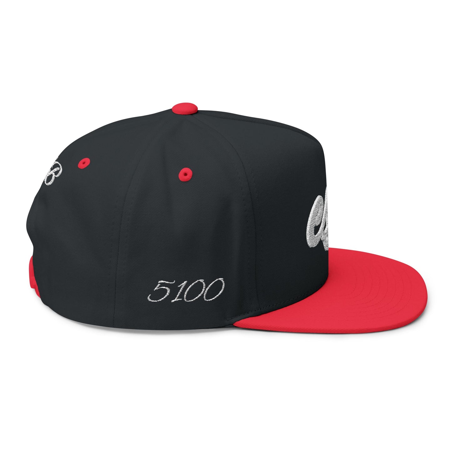 Embroidered Script Flat Bill Cap — Personalized Monogram Snapback
