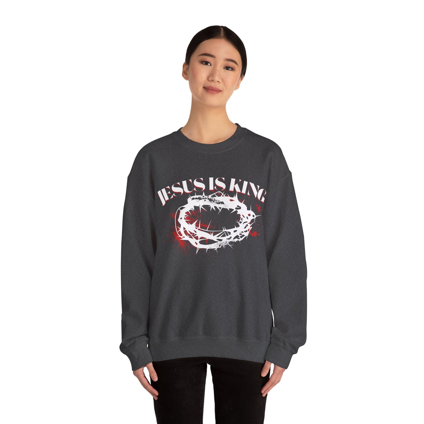 Jesus Skank Crewneck Sweatshirt — Distressed Band-Style Graphic