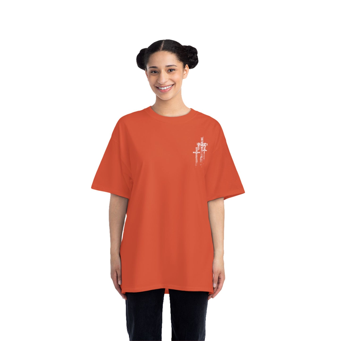 "Beefy-T® 3 Crosses Sketch" T-Shirt