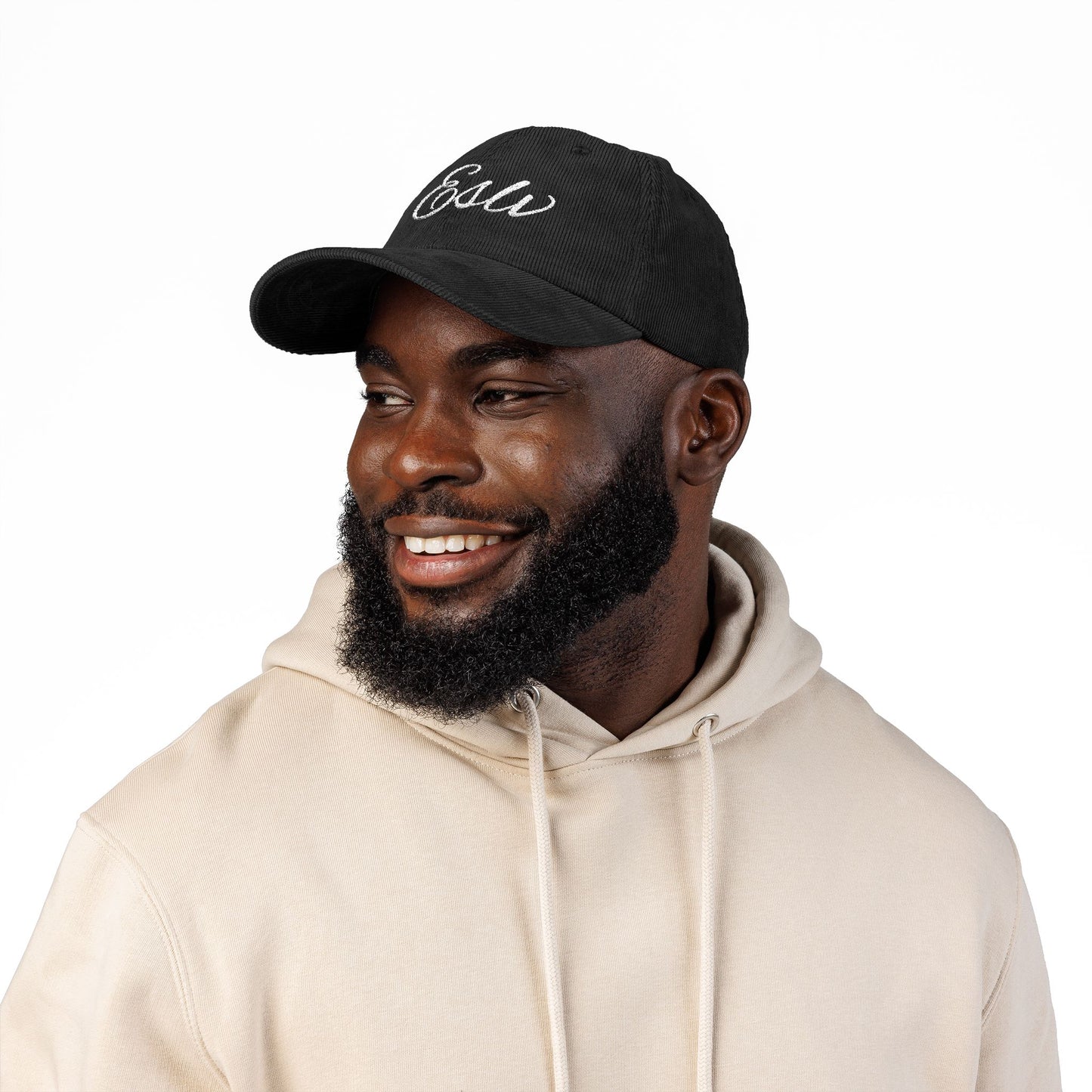 "ESLV" Corduroy Embroidered Hat