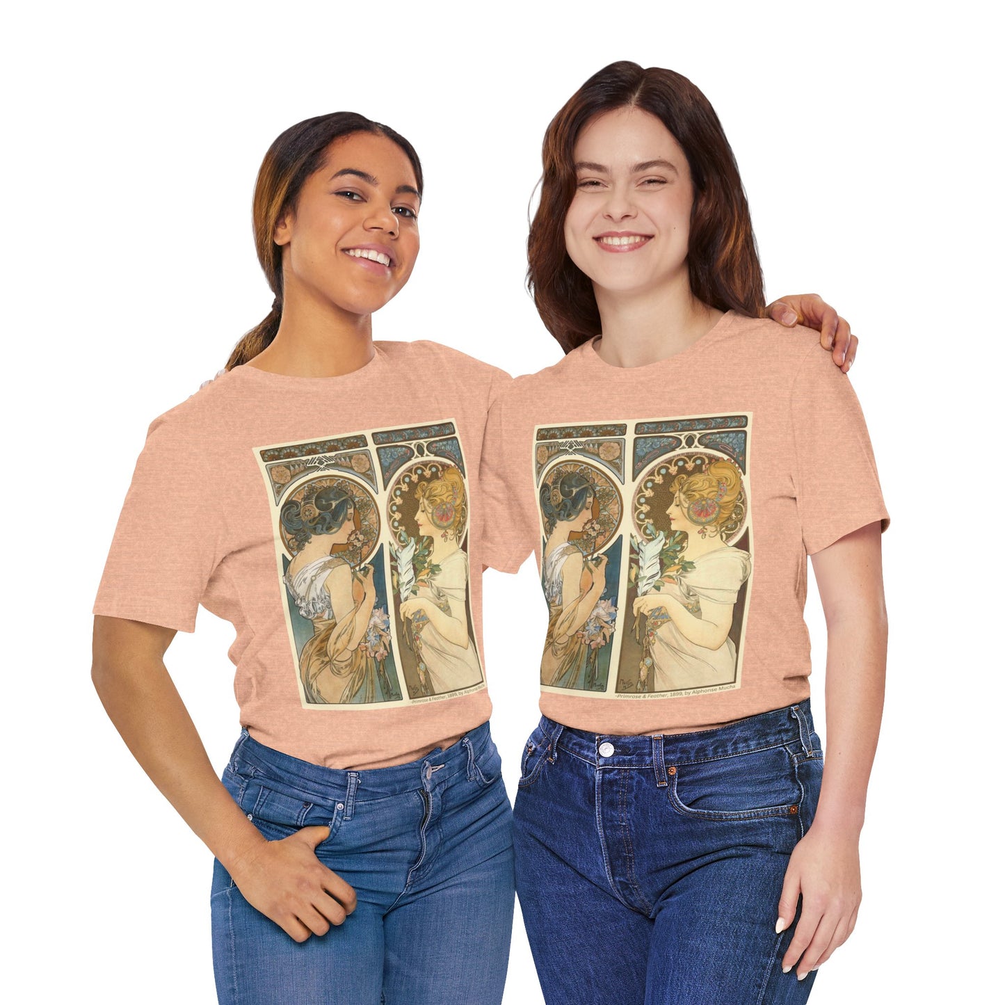 "Primrose & Feather, 1899, Alphonse Mucha" T-Shirt