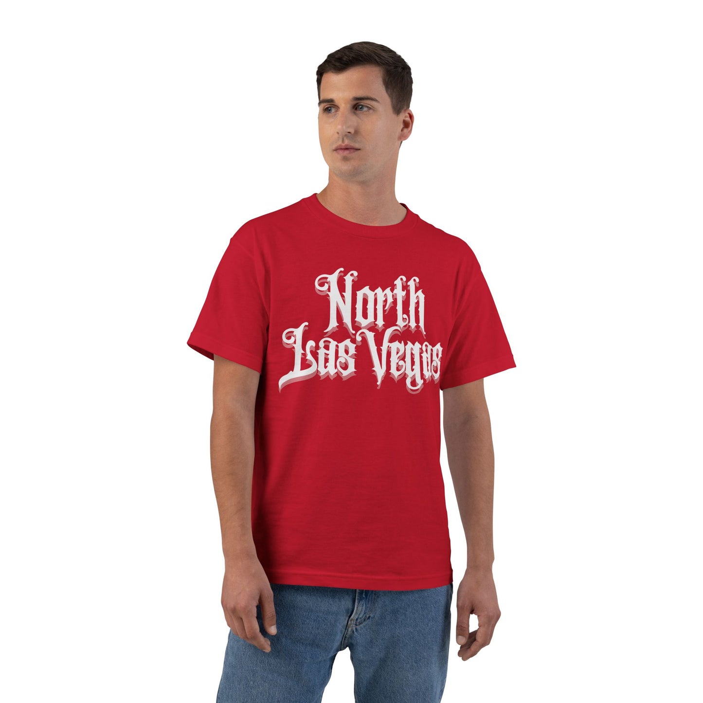 "Beefy-T® White North Las Vegas" T-Shirt
