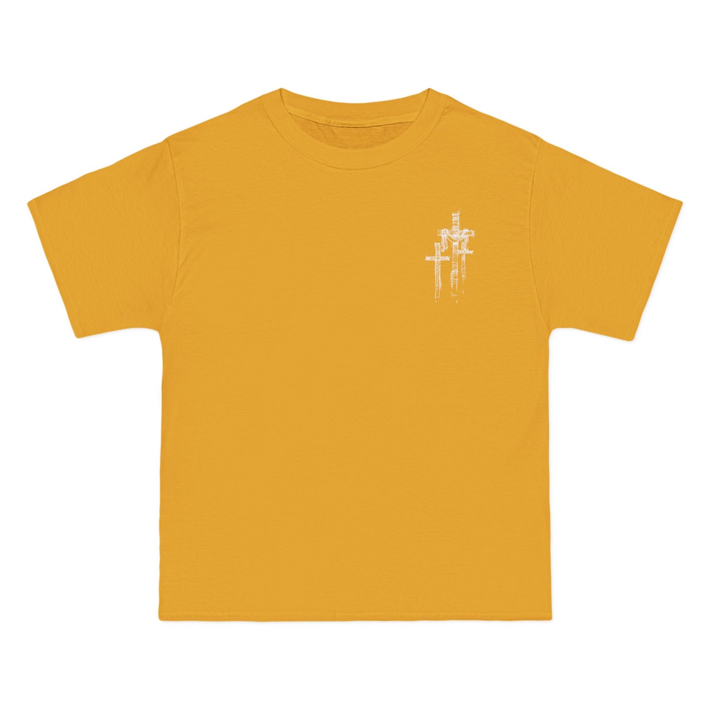 "Beefy-T® 3 Crosses Sketch" T-Shirt