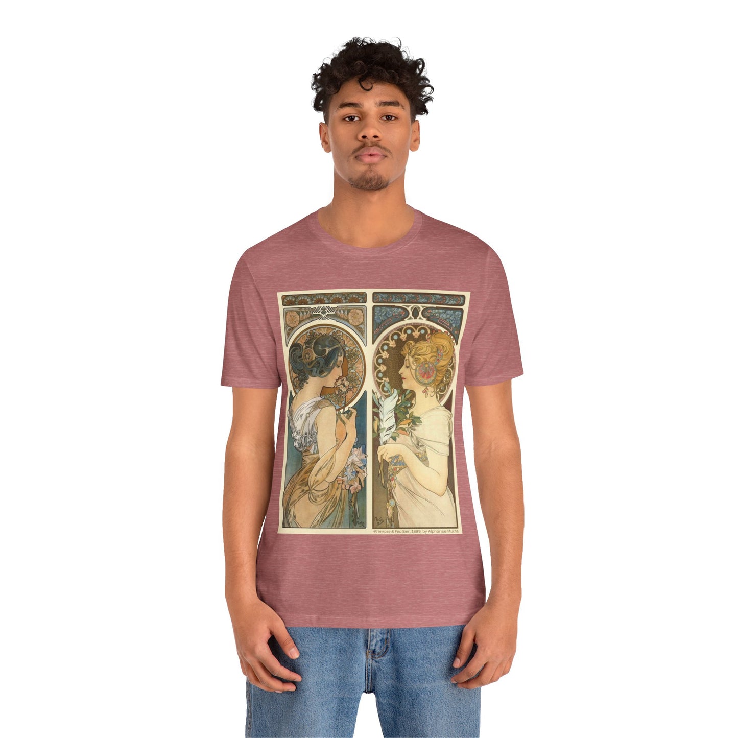 "Primrose & Feather, 1899, Alphonse Mucha" T-Shirt