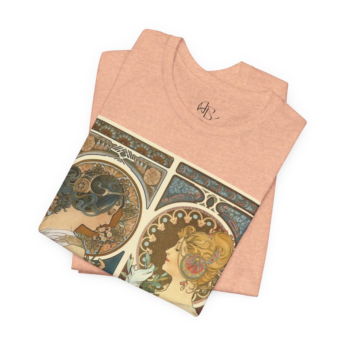 "Primrose & Feather, 1899, Alphonse Mucha" T-Shirt