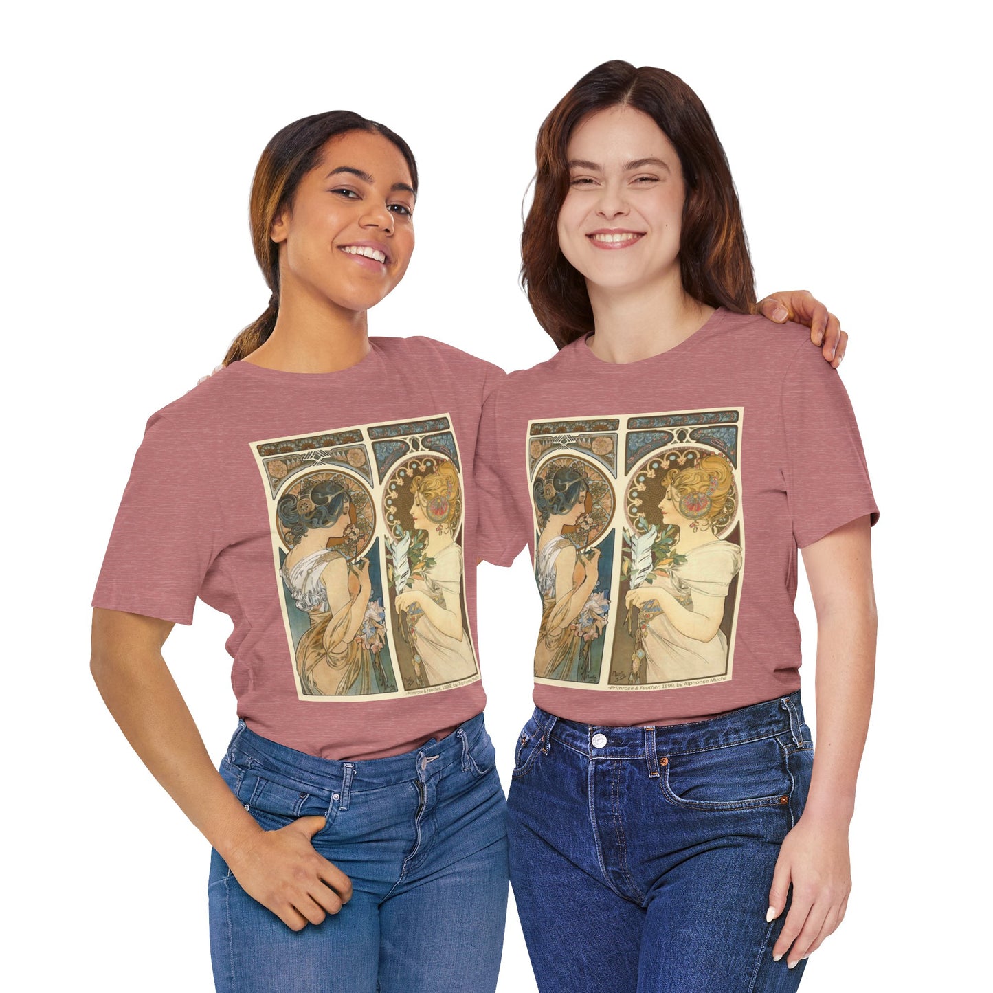 "Primrose & Feather, 1899, Alphonse Mucha" T-Shirt