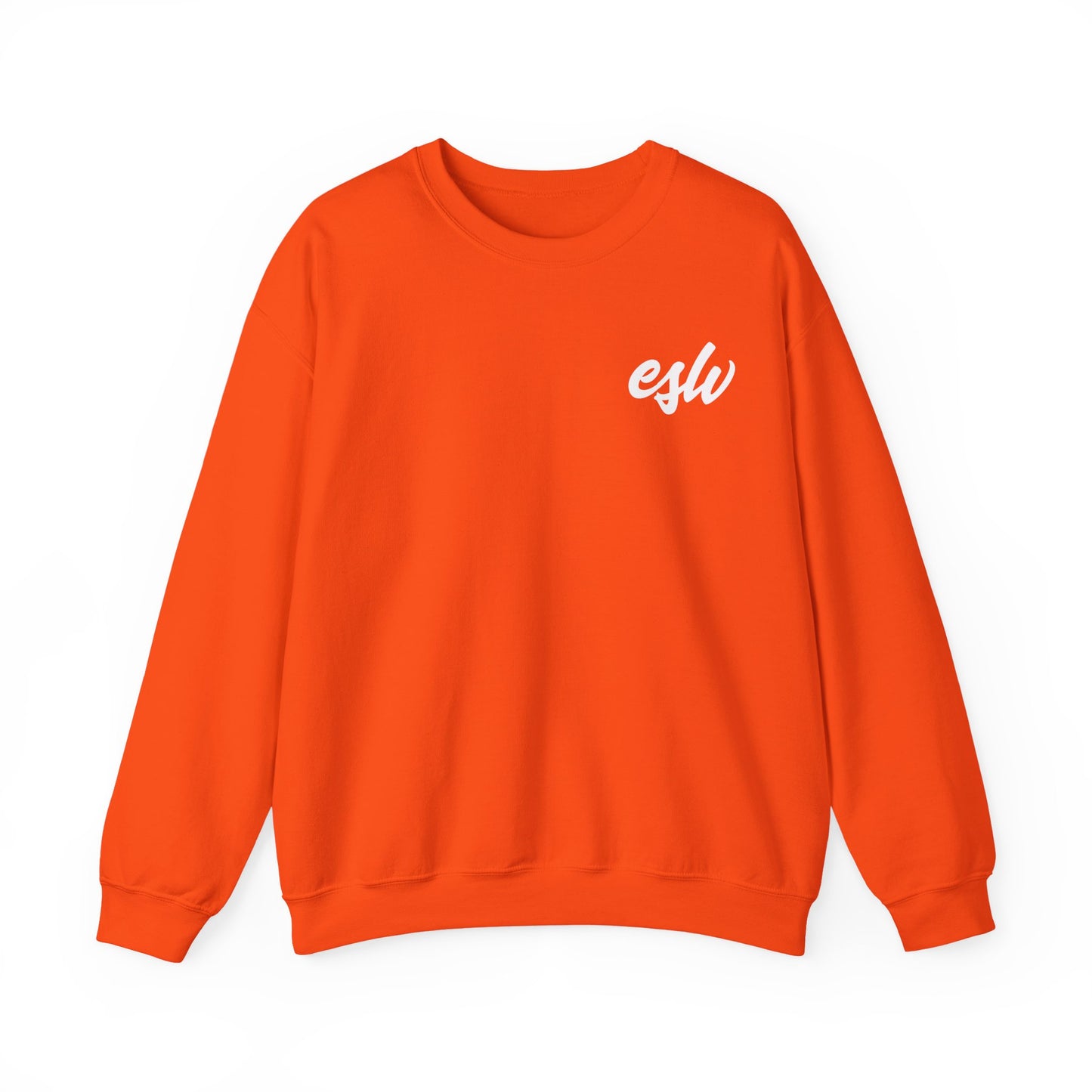 ESW Script Crewneck Sweatshirt — Minimal Logo Black Pullover