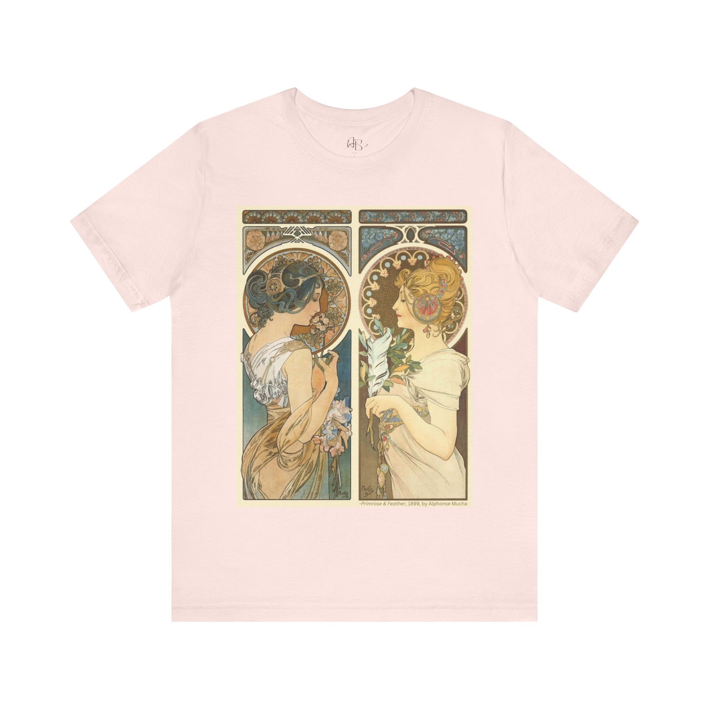 "Primrose & Feather, 1899, Alphonse Mucha" T-Shirt