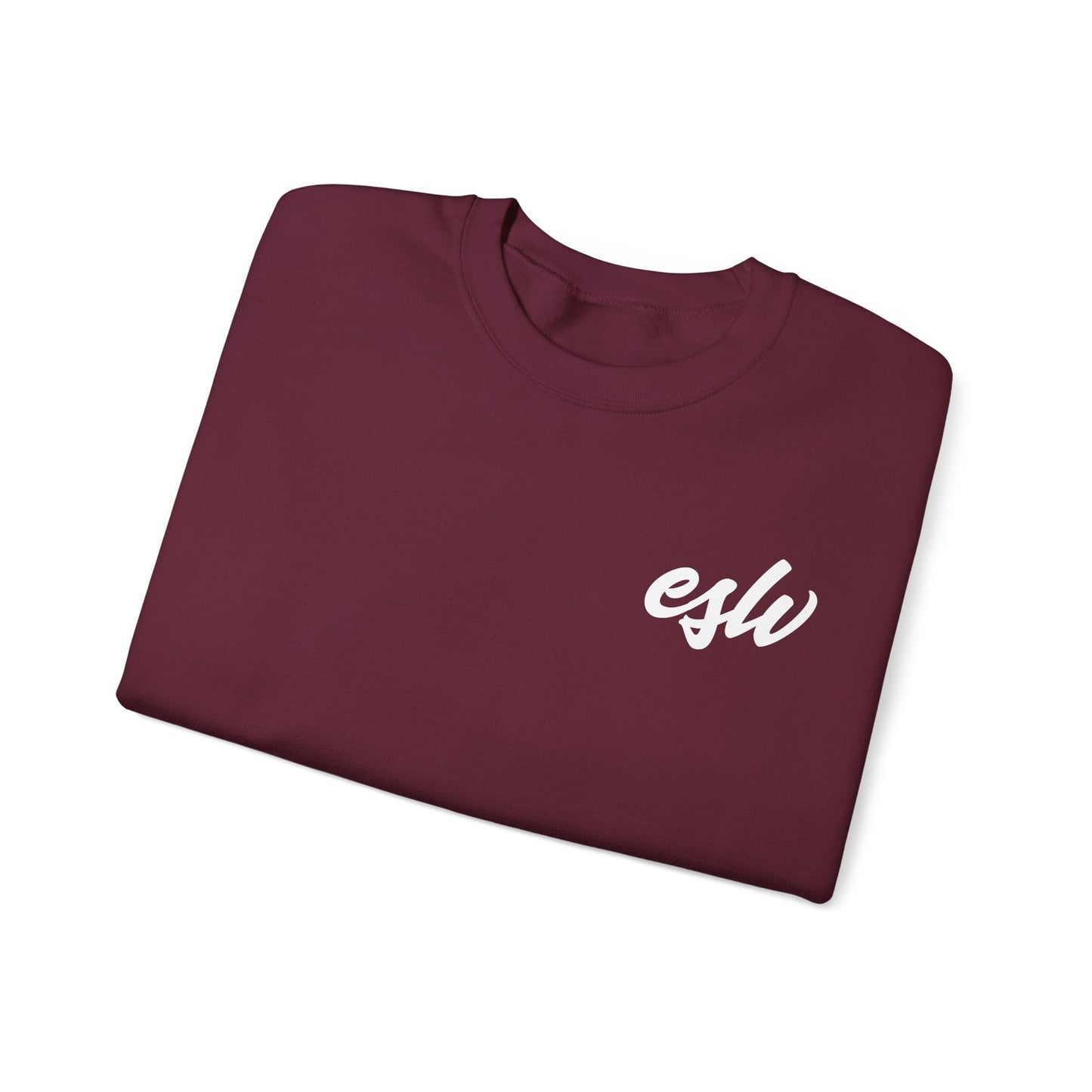 ESW Script Crewneck Sweatshirt — Minimal Logo Black Pullover