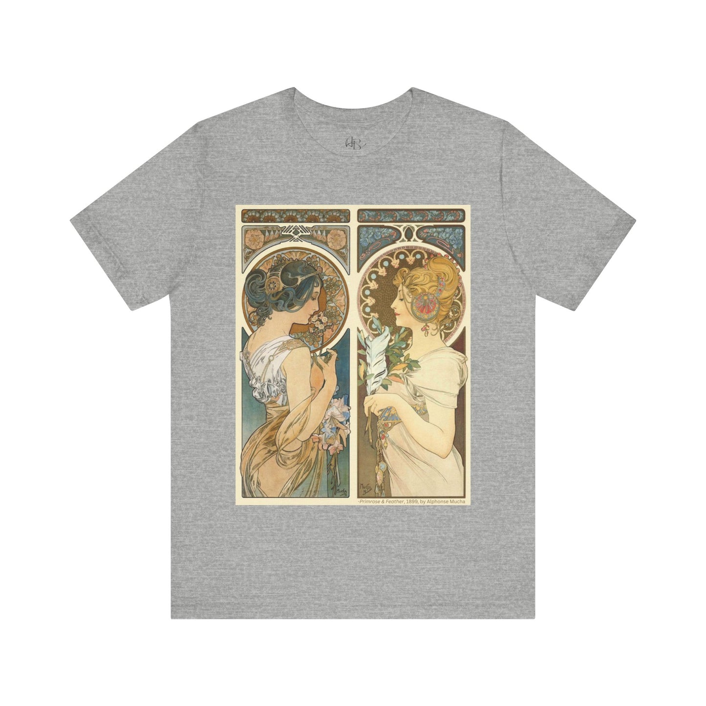 "Primrose & Feather, 1899, Alphonse Mucha" T-Shirt
