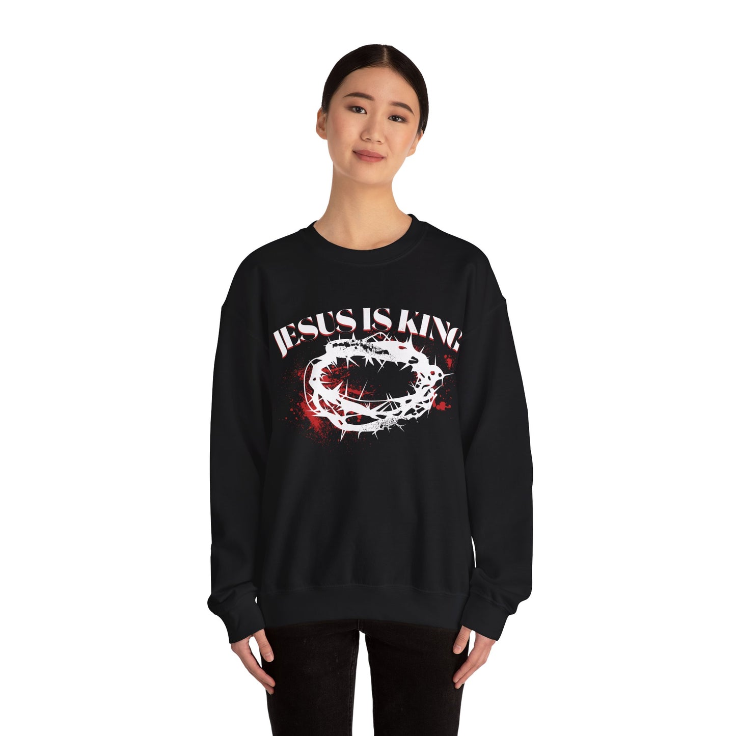 Jesus Skank Crewneck Sweatshirt — Distressed Band-Style Graphic