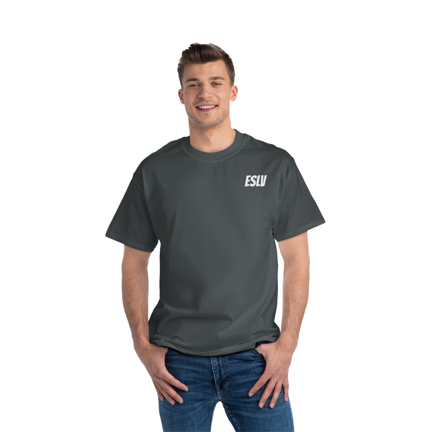 "Beefy-T® ESLV" White Baby Logo T-Shirt