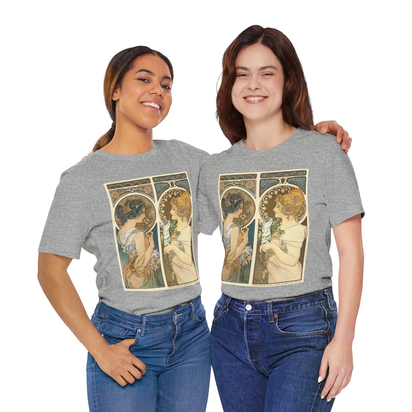 "Primrose & Feather, 1899, Alphonse Mucha" T-Shirt