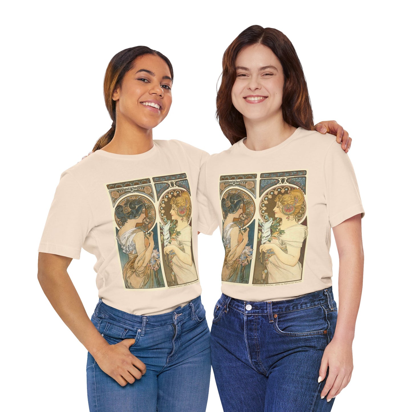 "Primrose & Feather, 1899, Alphonse Mucha" T-Shirt