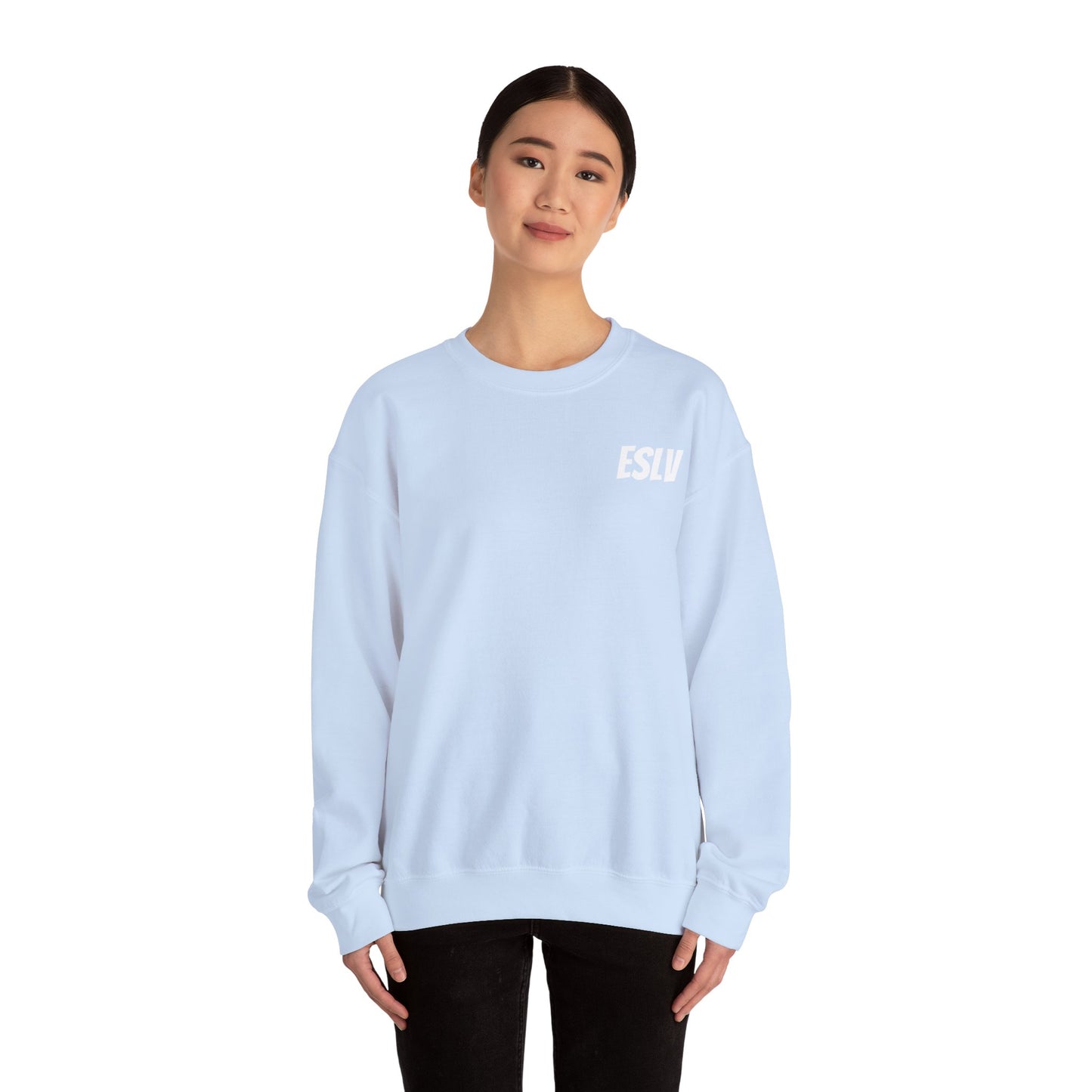 ESLV Crewneck Sweatshirt – Minimal Logo Black Pullover