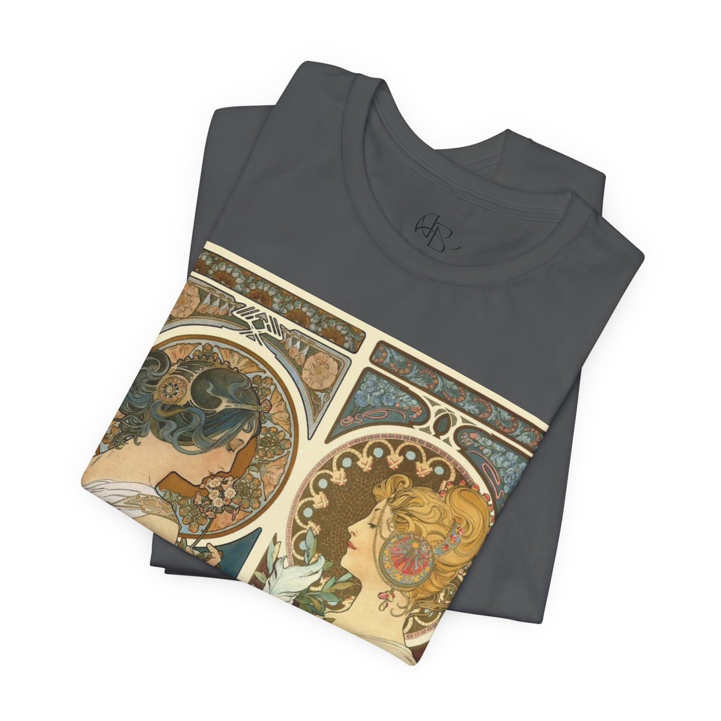 "Primrose & Feather, 1899, Alphonse Mucha" T-Shirt